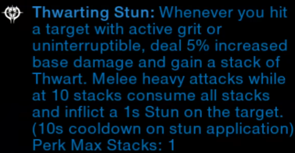 new world aeternum thwarting stun perk